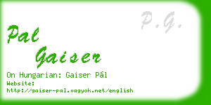pal gaiser business card